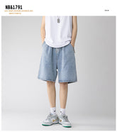 Hellblaue Herren Jeansshorts